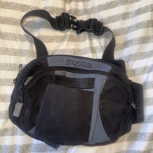 Jansport Black and Gray Belt Bag